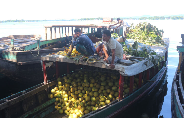 রাঙ্গামাটির দুর্গম লংগদু উপজেলার খাড়িকাটা ও বেগিছড়া থেকে নিজের ও প্রতিবেশীর বাগানের দুই নৌকা জাম্বুরা বিক্রি করতে বনরুপা বাজারের সমতাঘাটে এসেছেন জ্যোতিময় চাকমা। তিনি বলেন, ‘এ বছর জাম্বুরার ফলন ভালো হয়েছে। তবে দাম খুবই কম। গত বছর প্রতি পিস জাম্বুরা ১৫-৩০ টাকা পর্যন্ত বিক্রি করেছি। এ বছর একই জাম্বুরার পাইকারি দাম পাচ্ছি মাত্র ৫-১০ টাকা। এতে নৌকা ভাড়াও হবে না।’