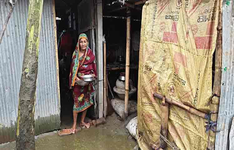 উজান থেকে নেমে আসা পাহাড়ি ঢল ও কয়েক দিনের টানা বর্ষণে লালমনিরহাটের তিস্তা নদীর পানি বিপৎসীমার ওপর দিয়ে প্রবাহিত হচ্ছে। বর্তমানে পানি বিপৎসীমার ১১ সেন্টিমিটার ওপরে রয়েছে। ছবি: মহসীন ইসলাম শাওন