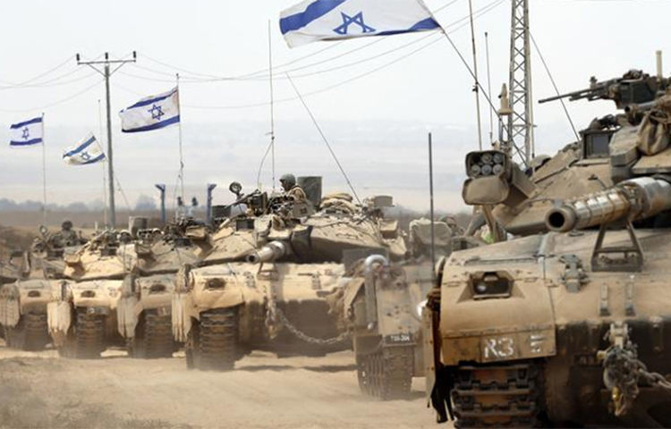 গাজা উপত্যকার সীমান্তে শত শত ট্যাংক মোতায়েন করেছে ইসরায়েলি বাহিনী। জানা গেছে, গাজায় স্থল হামলা শুরুর প্রস্তুতি হিসেবেই ট্যাংকগুলো মোতায়েন করা হয়েছে। শিগগিরই এ হামলা শুরু হবে বলে জানিয়েছে ইসরায়েলের সশস্ত্র বাহিনী। ছবি: সংগৃহীত