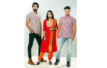 ফ্যাশন হাউজ বাংলার মেলা’ নিয়ে এসেছে বাহারী বৈশাখী পোশাক।