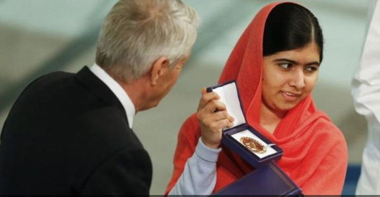 নোবেল শান্তি পুরস্কার নিলেন কৈলাস-মালালা