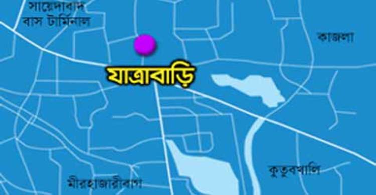 যাত্রাবাড়ীতে কাভার্ডভ্যানে আগুন