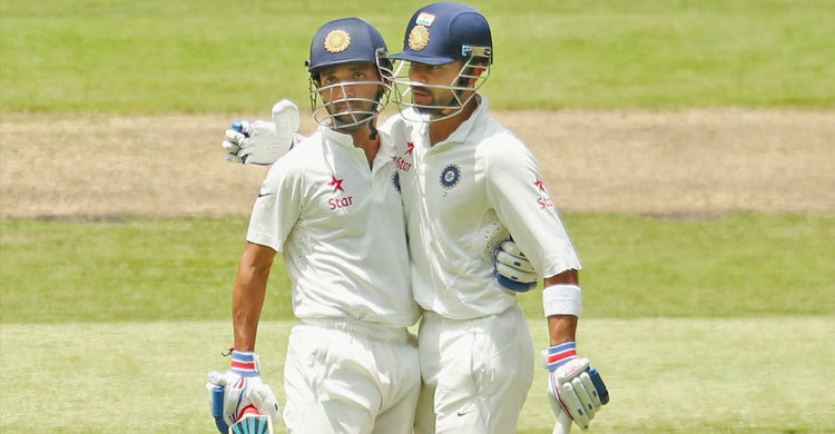 কোহলি-রাহানের ব্যাটে ভারতের জবাব