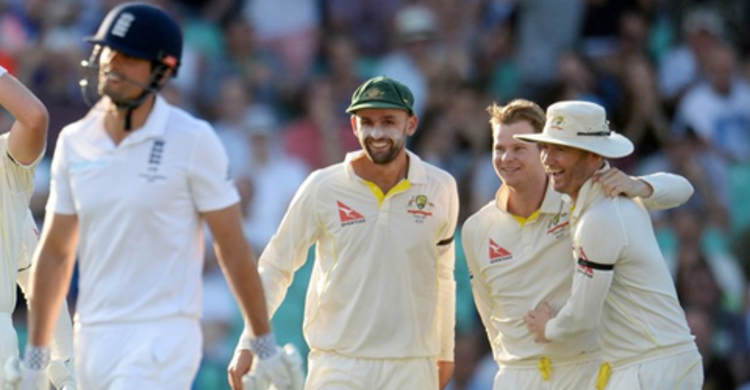 Australia on brink of victory as Cook falls