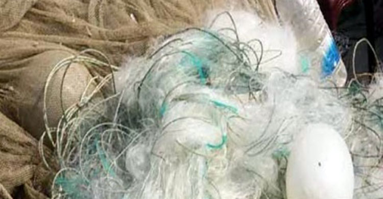 হাতিয়ায় দেড় লক্ষাধিক মিটার কারেন্ট জাল জব্দ