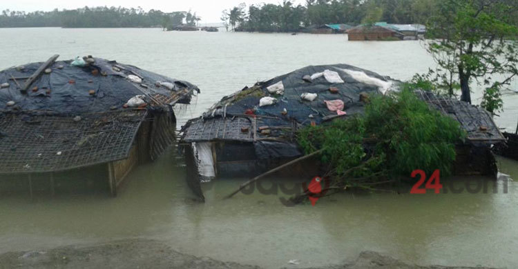 টেকনাফে পাহাড়ি ঢলে ২০ গ্রাম প্লাবিত  
