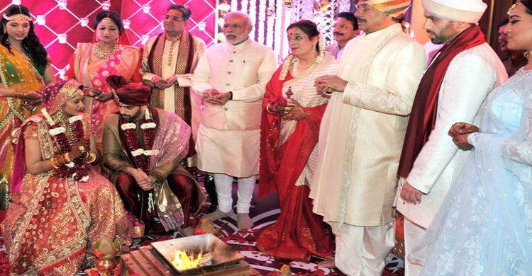 সিনহার ছেলের বিয়েতে মোদি