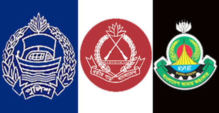 মিঠাপুকুরে আইন-শৃঙ্খলা বাহিনীর যৌথ অভিযান