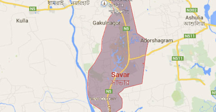 আশুলিয়ায় বাসচাপায় শ্রমিকের মৃত্যু