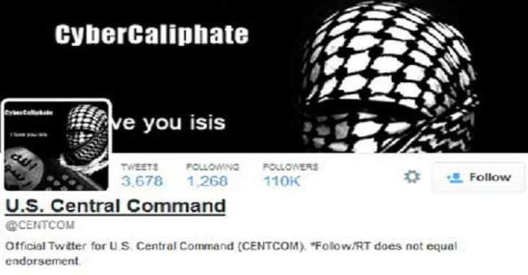 মার্কিন সামরিক কমান্ডের টুইটার-ইউটিউব হ্যাক