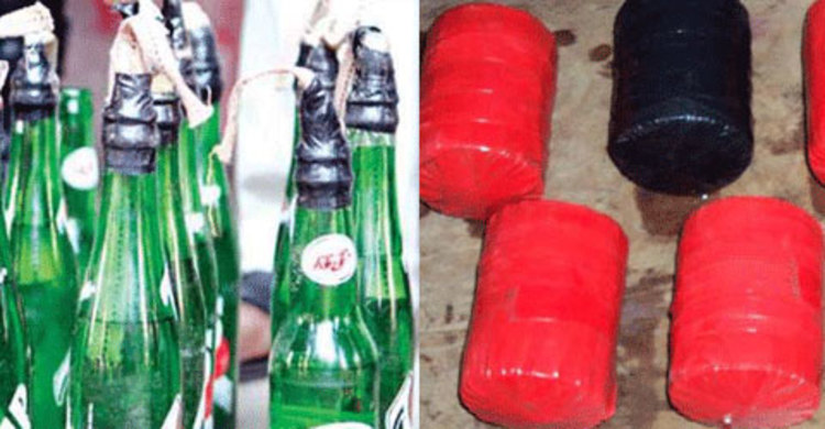 চাঁপাইনবাবগঞ্জে ককটেল ও পেট্রলবোমা উদ্ধার