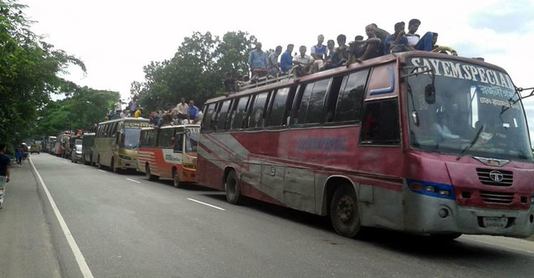 ঢাকা-টাঙ্গাইল মহাসড়কে ২ দিন ধরে দীর্ঘ যানজট