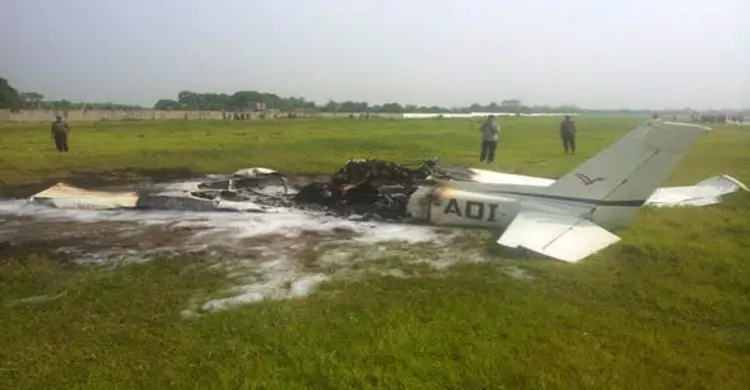 রাজশাহীতে প্রশিক্ষণ বিমান বিধ্বস্ত, পাইলট নিহত