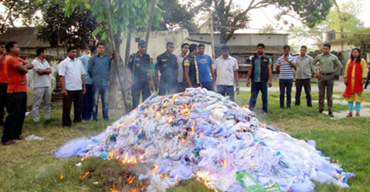 ভৈরবে এক হাজার কেজি  কারেন্ট জাল উদ্ধার