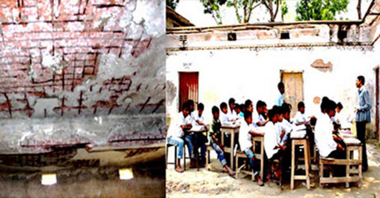 আতঙ্কিত শিক্ষার্থীদের পাঠদান মাঠে