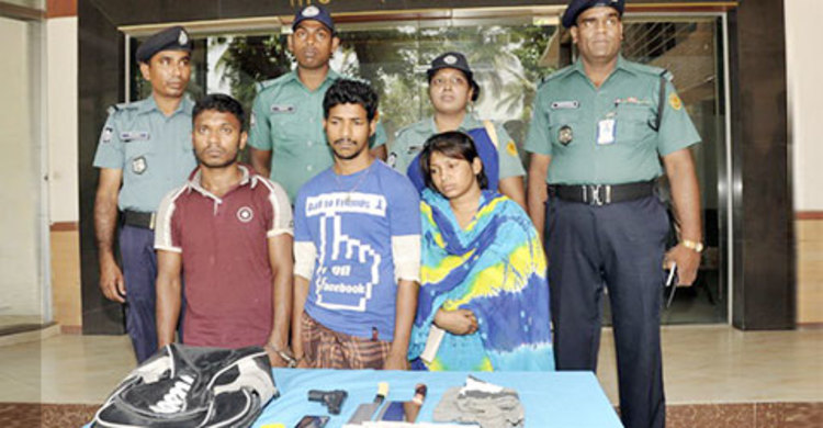 রাজধানীতে নারীসহ ৩ ডাকাত গ্রেফতার