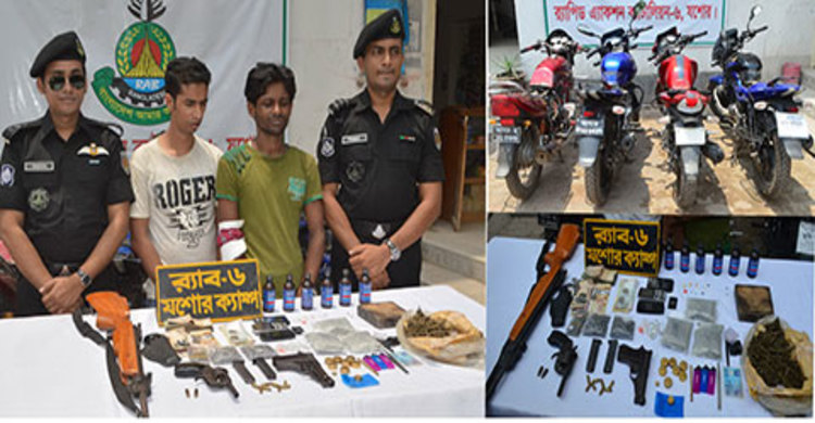 যশোরে বিদেশি অস্ত্র ও মাদকদ্রব্যসহ আটক ২