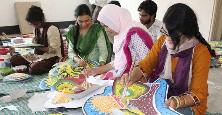 বৈশাখী সাজে মতিহারের সবুজ ক্যাম্পাস 