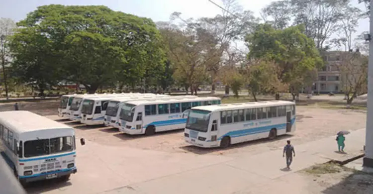 অবশেষে চালু হলো রাবির পরিবহন