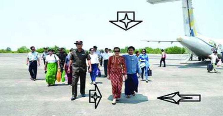 মিয়ানমারে নারীর মাথায় ছাতা ধরা অপমানজনক!