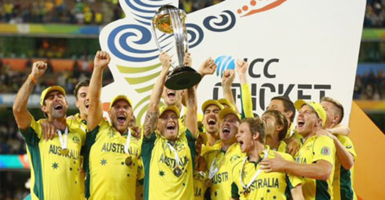 নিরুত্তাপ ম্যাচে বিশ্বকাপ ট্রফি অস্ট্রেলিয়ার
