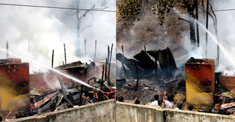 বান্দরবানে ৮ বসতঘর পুড়ে ছাই 
