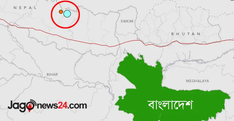 ভূমিকম্পের উৎপত্তিস্থল ছিল নেপাল-চীন সীমান্তে