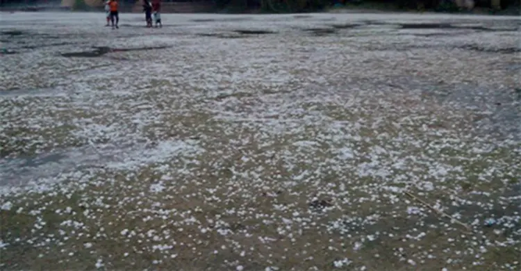 রাজধানীতে শিলাবৃষ্টি