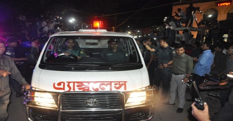 শেরপুরের উদ্দেশে কারাগার ছেড়েছে মরদেহবাহী অ্যাম্বুলেন্স
