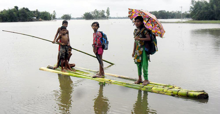 ঝিনাইগাতীতে পাহাড়ি ঢলে ২১ গ্রাম পানিবন্দি