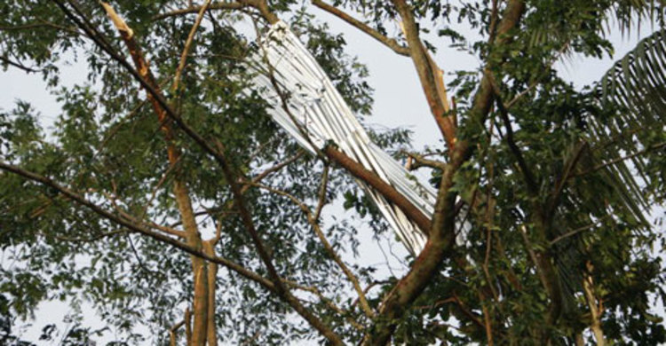 গাইবান্ধায় ঝড়ে শতাধিক ঘর-বাড়ি বিধ্বস্ত