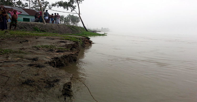 বিপদসীমায় তিস্তার পানি : বালুর বাঁধ বিধ্বস্ত 