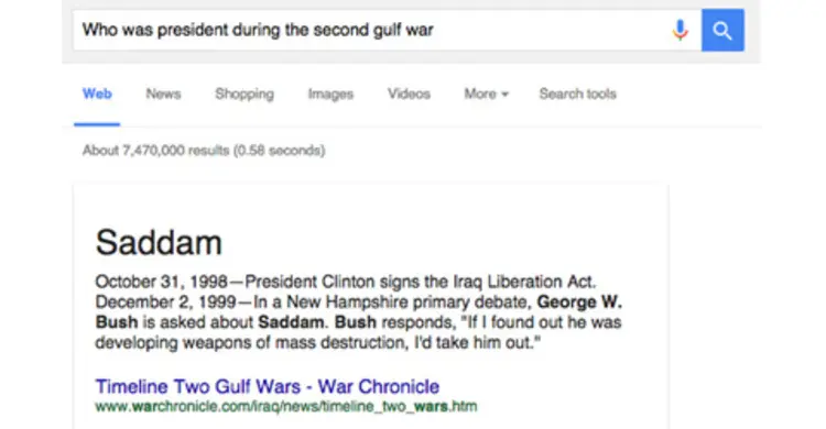 Google search now understands syntactically complex questions