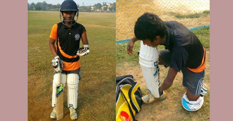 এক হাতেই ব্যাট এবং বল করে ছেলেটি... (ভিডিও)