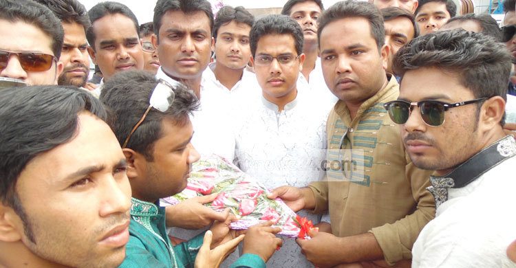 কাওড়াকান্দি ঘাটে ছাত্রলীগ সভাপতি সোহাগকে সংবর্ধনা