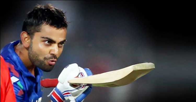 রাবারের ব্যাট দিয়ে খেলেছেন কোহলি!