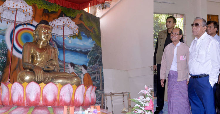 রাষ্ট্রপতির শ্রীমঙ্গল বৌদ্ধবিহার পরিদর্শন