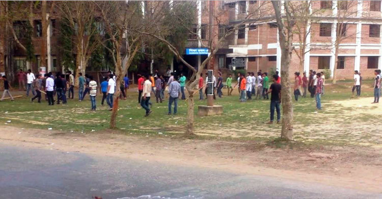 শাবি ছাত্রলীগের দুই পক্ষের ধাওয়া-পাল্টা ধাওয়া