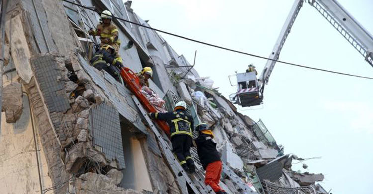 তাইওয়ানে ৬.৪ মাত্রার ভূমিকম্পে নিহত ২