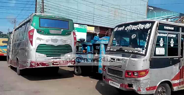 বরগুনায় অনির্দিষ্টকালের জন্য পরিবহন ধর্মঘট