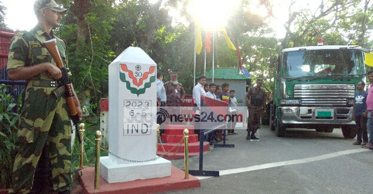 ট্রান্সশিপমেন্টের প্রথম চালান ত্রিপুরায়