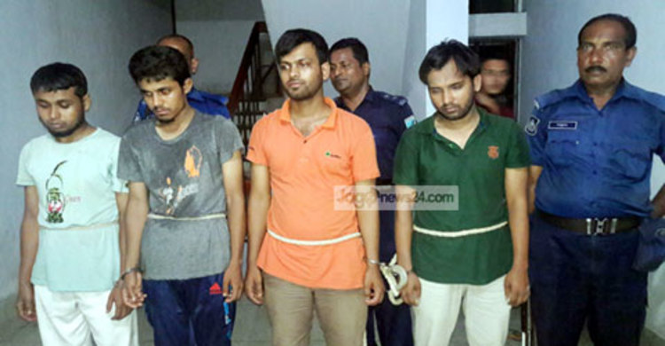 গাজীপুরে ককটেলসহ চার শিবিরকর্মী আটক