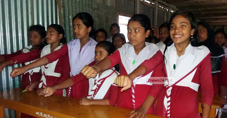 বাল্য বিয়ে না করার শপথ নিলো ৭শ শিক্ষার্থী