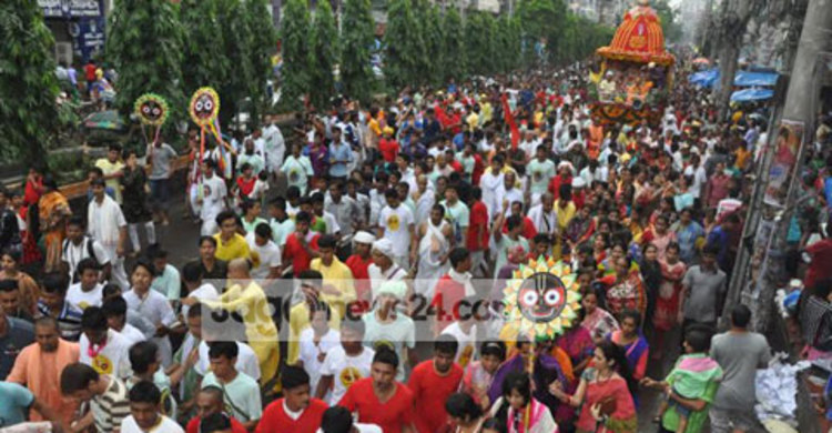 না.গঞ্জে হাজারো ভক্তের উপস্থিতিতে রথযাত্রা পালিত