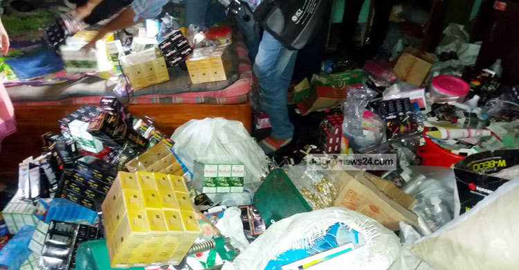 পাবনায় ৫০ লাখ টাকার ভেজাল প্রসাধনী ধ্বংস