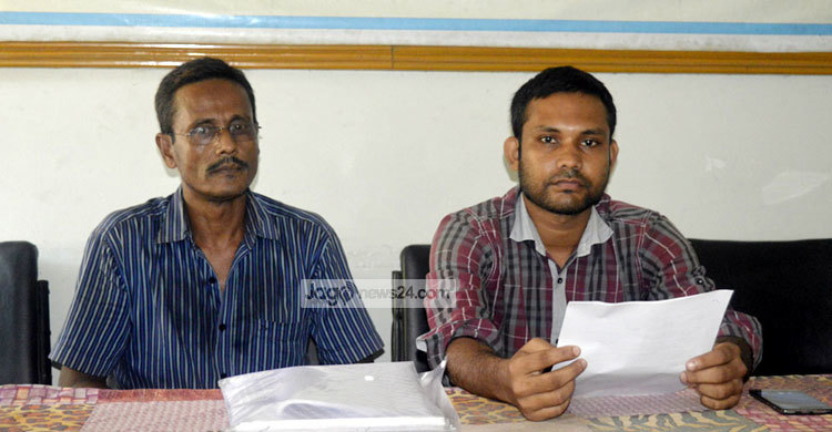 দিনাজপুরে এক ভুক্তভোগীর সংবাদ সম্মেলন