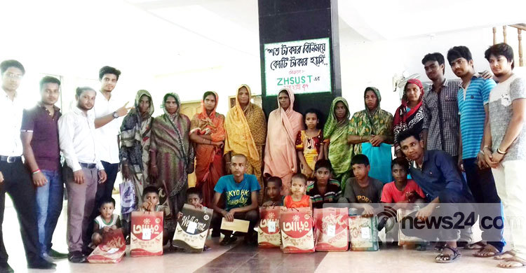 শরীয়তপুরে দুস্থদের মাঝে ঈদ বস্ত্র বিতরণ