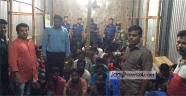 চাঁদমারীতে ৪৯ মাদকসেবী ও ব্যবসায়ী আটক