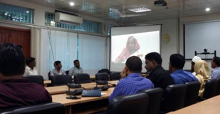 সাতক্ষীরার সুশীল সমাজের সঙ্গে প্রধানমন্ত্রীর ভিডিও কনফারেন্স