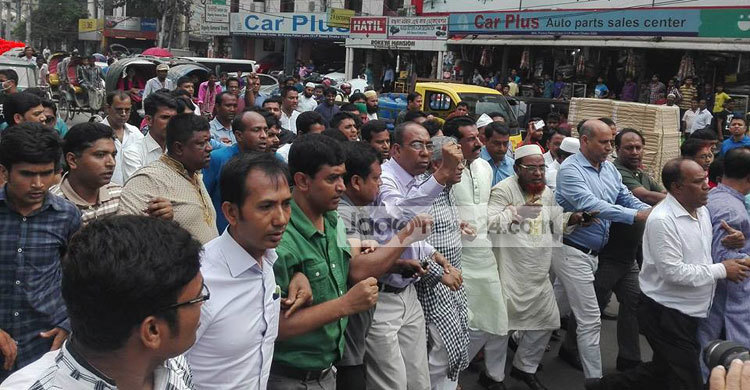 কারাগারে ফখরুল: নয়াপল্টনে বিএনপির বিক্ষোভ